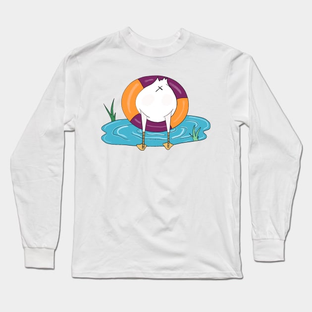 Ooops Doo Doo duck Long Sleeve T-Shirt by LaartStudio